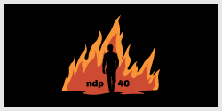 NDP 40 logo