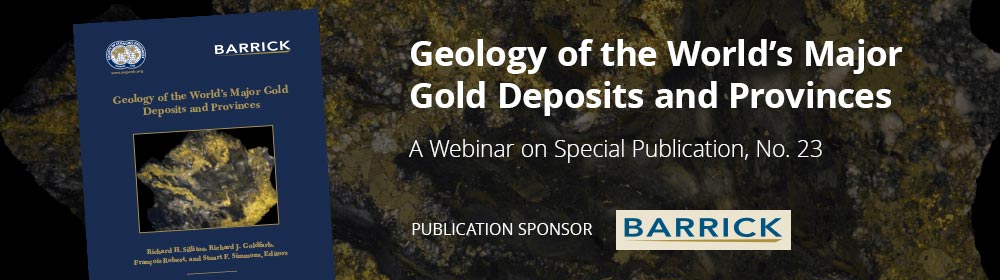 Publication on a background sample of gold with webinar title and sponsor logo
